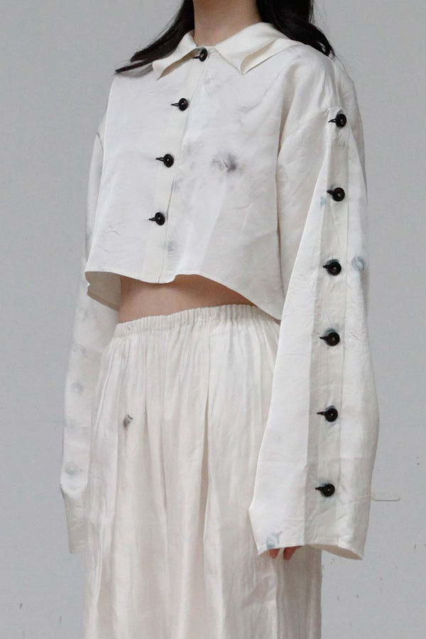 MUTEDANCE silk-breasted top MD22SS19